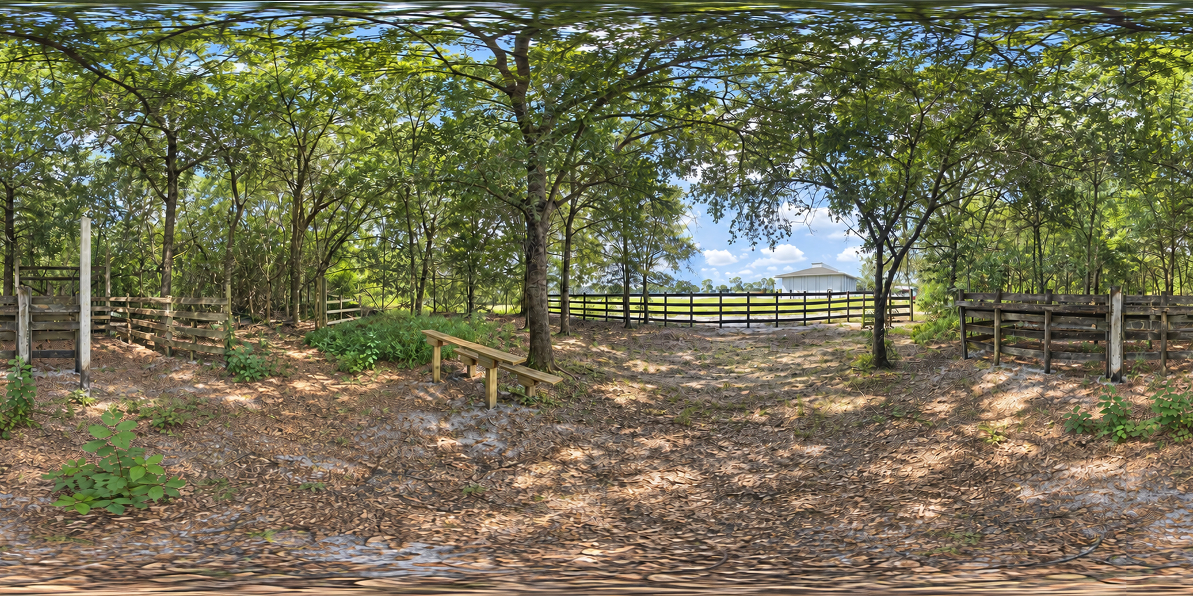 Wide panoramic view of the Camp Frontier Marksmanship range